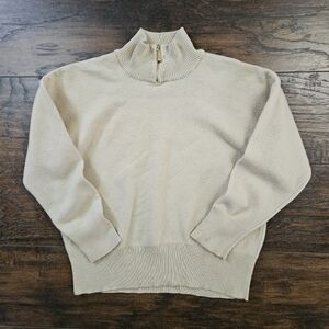 Vintage 80s Escada Margaretha Ley Quarter Zip Wool +Cashmere Silk Blend Pullover